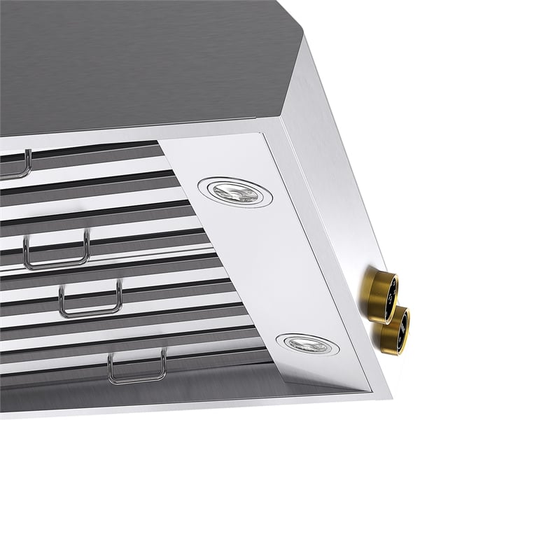 30 in. 900 CFM Under Cabinet Range Hood in Stainless Steel with Gold