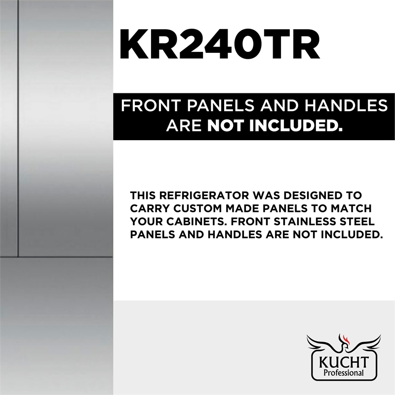 KUCHT 12.5 cu. ft. Counter Depth Built-In Refrigerator in Custom Panel Ready