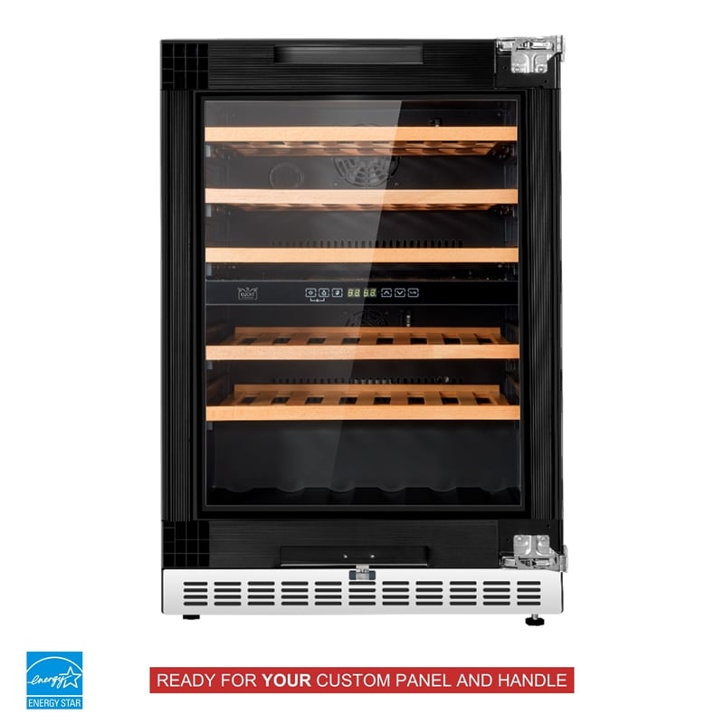 24 in. Dual Zone 52-Wine Bottles Wine Cooler in Panel Ready