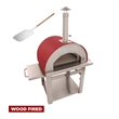 VENICE Outdoor Wood Fired Pizza Oven in Red