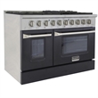 48 in. 6.7 cu. ft. Dual Fuel Range for Propane Gas in Black