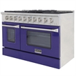 48 in. 6.7 cu. ft. Dual Fuel Range for Propane Gas in Blue