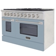 48 in. 6.7 cu. ft. Dual Fuel Range for Propane Gas in Light Blue