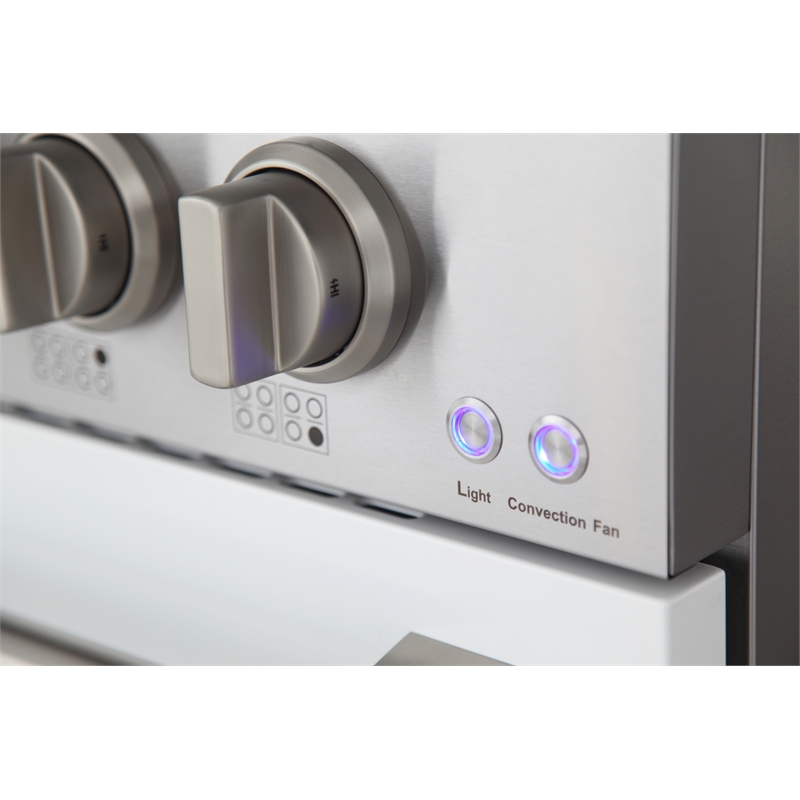 48 in. 6.7 cu. ft. Dual Fuel Range for Propane Gas in White