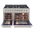 48 in. 6.7 cu. ft. Dual Fuel Range for Propane Gas in White