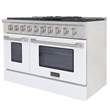 48 in. 6.7 cu. ft. Dual Fuel Range for Propane Gas in White