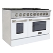 48 in. 6.7 cu. ft. Dual Fuel Range for Propane Gas in White