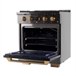 Dual Fuel Range Propane Gas in Titanium Stainless Steel Under Cabinet Range Hood