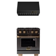 Dual Fuel Range Propane Gas in Titanium Stainless Steel Under Cabinet Range Hood