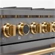 Dual Fuel Range Propane Gas in Titanium Stainless Steel Under Cabinet Range Hood