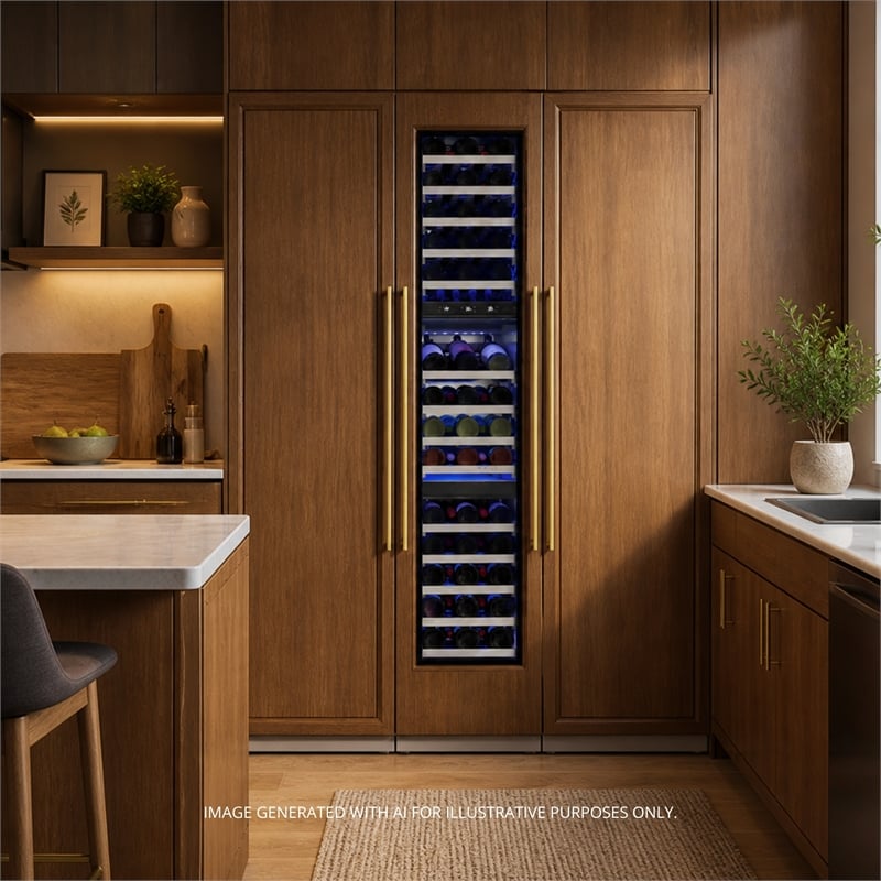 18-in Built-in Panel Ready Three Zones Wine Cooler