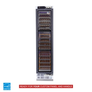 18-in Built-in Panel Ready Three Zones Wine Cooler