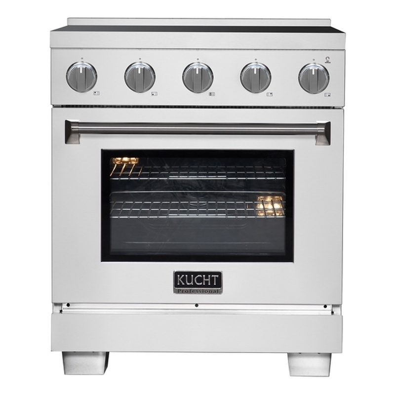 30 Inch Induction Range in Stainless Steel with 4 Elements and Bridge Zone