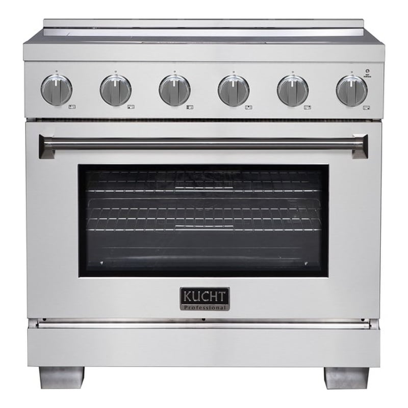 36 Inch Induction Range in Stainless Steel with 5 Elements and Bridge Zone