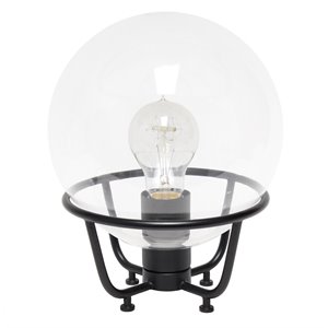 Lalia Home Metal Old World Global Table Lamp in Matte Black
