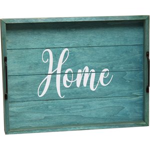 Elegant Designs &quotHome&quot 15&quot x 12&quot Serving Tray w/ Handles in Gray Wash