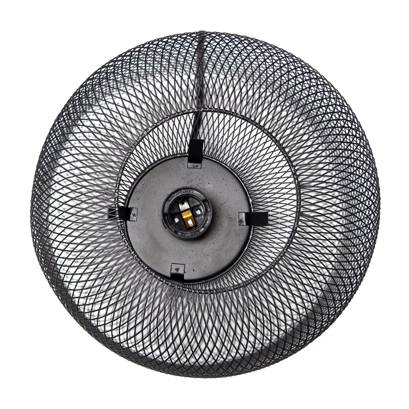 Simple Designs Metal Mesh Industrial Table Lamp in Black