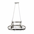 Elegant Designs Metal 2 Down-Light Kitchen Pot Rack in Brushed Nickel