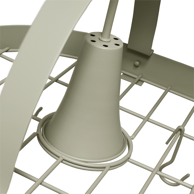 Elegant Designs Metal 2 Down Light Kitchen Pot Rack in Slate Gray
