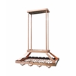 Elegant Designs Metal Overhead Wine Rack with 2 Light LEDs in Copper