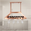 Elegant Designs Metal Overhead Wine Rack with 2 Light LEDs in Copper