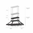 Elegant Designs Metal Overhead Wine Rack with 2 Light LEDs in Oil Rubbed Bronze
