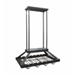 Elegant Designs Metal Overhead Wine Rack with 2 Light LEDs in Oil Rubbed Bronze