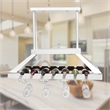 Elegant Designs Metal Overhead Wine Rack with 2 Light LEDs in White