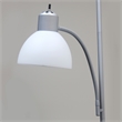 Simple Designs Metal Floor Lamp w/ Reading Light in Silver
