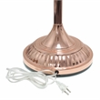 Elegant Designs Metal 1 Light Torchiere Floor Lamp in Rose Gold with White Shade