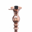 Elegant Designs Metal 1 Light Torchiere Floor Lamp in Rose Gold with White Shade