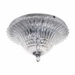 Elegant Designs Glass 2 Light Flush Mount Ceiling Light in Chrome