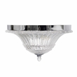 Elegant Designs Glass 2 Light Flush Mount Ceiling Light in Chrome