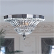Elegant Designs Glass 2 Light Flush Mount Ceiling Light in Chrome