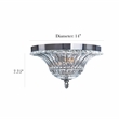 Elegant Designs Glass 2 Light Flush Mount Ceiling Light in Chrome