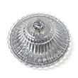 Elegant Designs Glass 2 Light Flush Mount Ceiling Light in Chrome