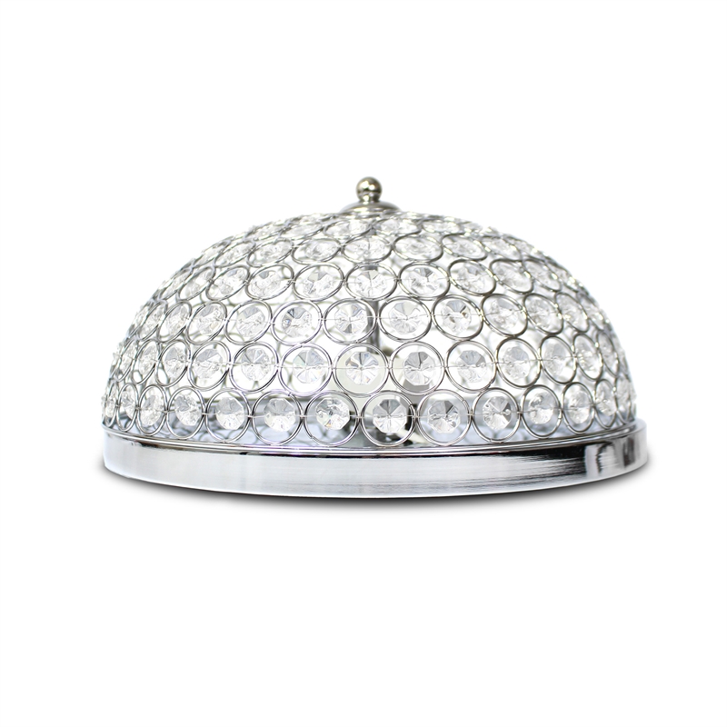 Lalia Home Crystal Glam 2 Light Ceiling Flush Mount 2 Pack Chrome