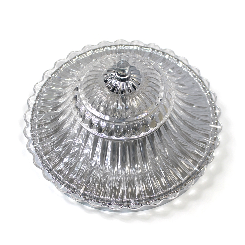 Lalia Home Blossom 2 Light Glass Ceiling Flush Mount Chrome