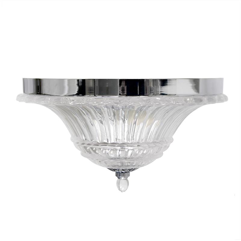 Lalia Home Blossom 2 Light Glass Ceiling Flush Mount Chrome