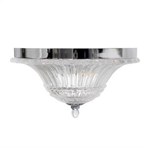 Lalia Home Blossom 2 Light Glass Ceiling Flush Mount Chrome