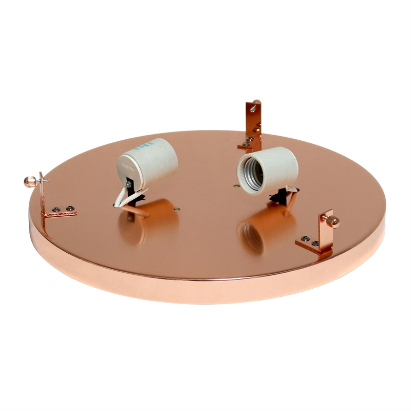 Lalia Home Glam 2 Light 12 Inch Round Flush Mount Rose Gold