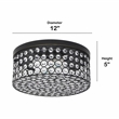 Lalia Home Glam 2 Light 12 Inch Round Flush Mount Restoration Bronze