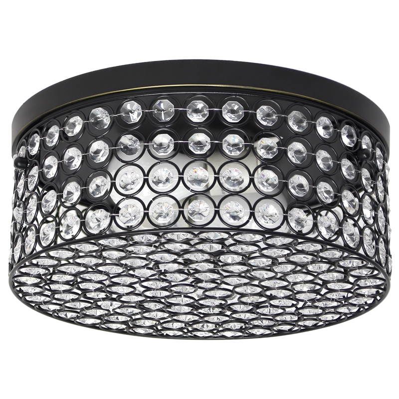 Lalia Home Glam 2 Light 12 Inch Round Flush Mount Restoration Bronze