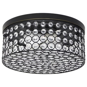 Lalia Home Glam 2 Light 12 Inch Round Flush Mount Restoration Bronze