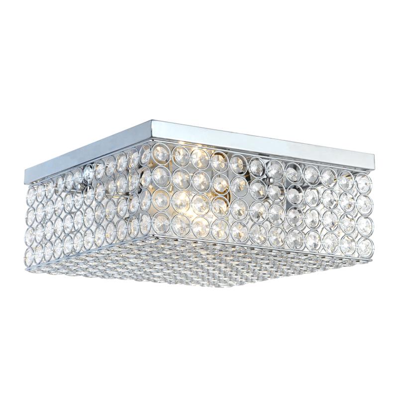 Lalia Home Glam 2 Light 12 Inch Square Flush Mount Chrome