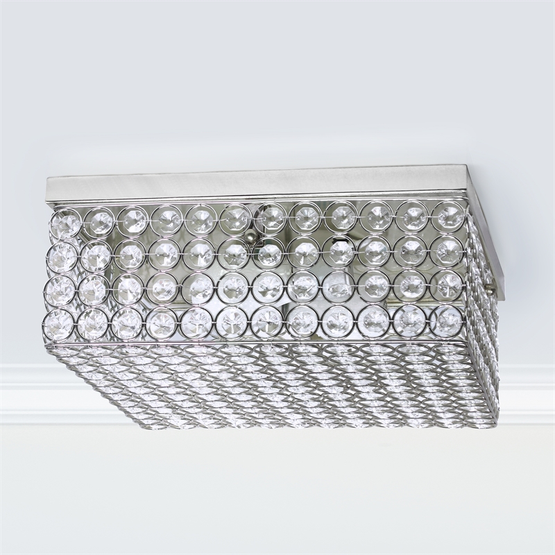 Lalia Home Glam 2 Light 12 Inch Square Flush Mount Chrome