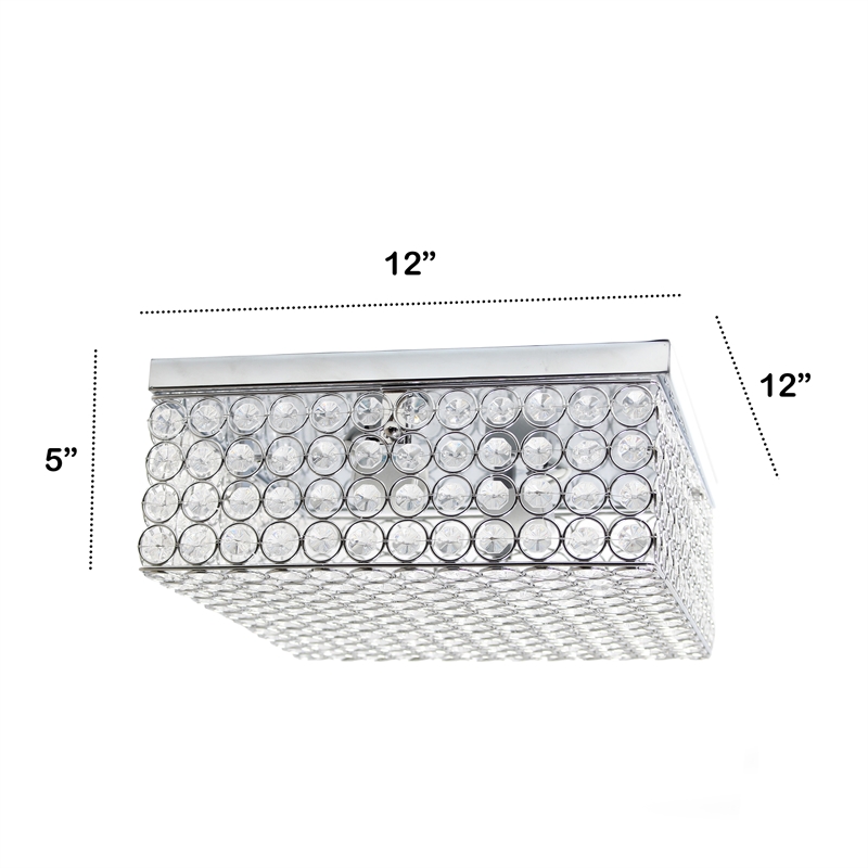 Lalia Home Glam 2 Light 12 Inch Square Flush Mount Chrome