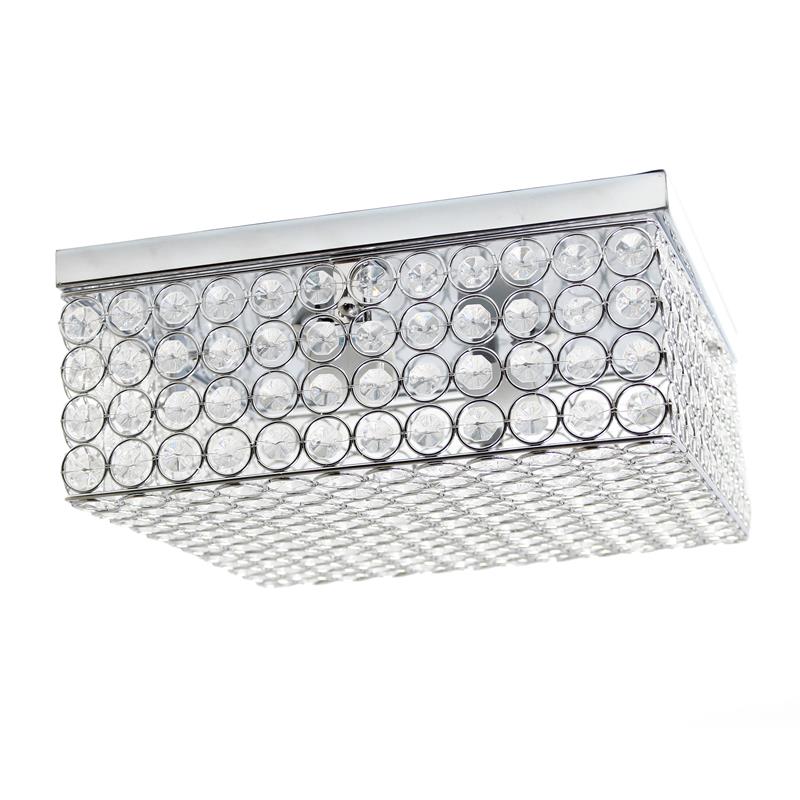 Lalia Home Glam 2 Light 12 Inch Square Flush Mount Chrome