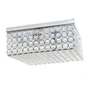 Lalia Home Glam 2 Light 12 Inch Square Flush Mount Chrome