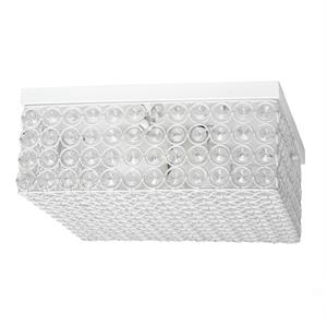 Lalia Home Glam 2 Light 12 Inch Square Flush Mount White